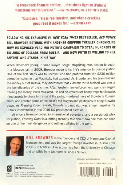 Freezing Order: A True Story of Money Laundering, Murder, and Surviving Vladimir Putin's Wrath image 2