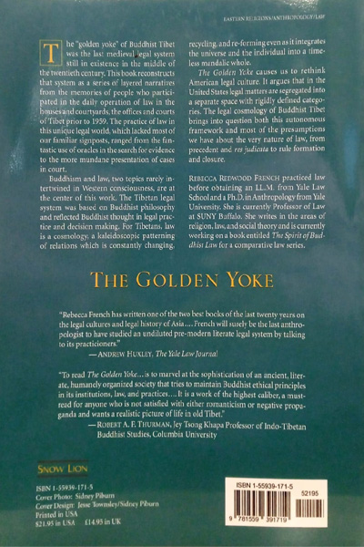 The Golden Yoke - The Legal Cosmology of Buddhist Tibet image 2