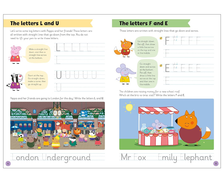 Learn with Peppa Pig: Writing Big Letters - A Wipe-Clean Handwriting Book image 2