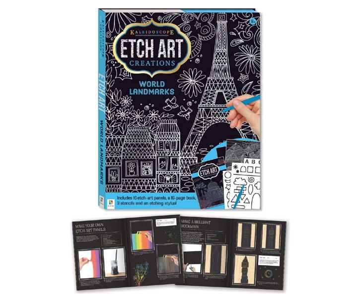 Kaleidoscope Etch Art Creations: World Landmarks