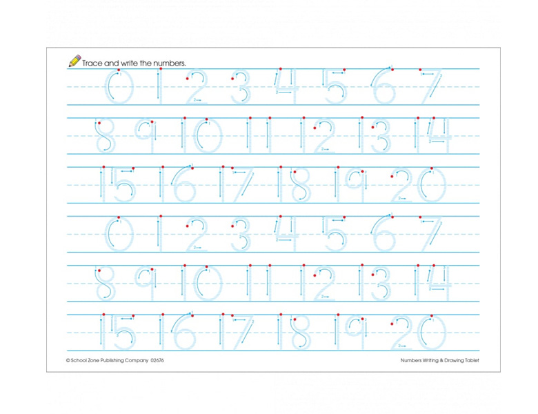 School Zone: Writing and Drawing Floor Pads: Numbers image 2