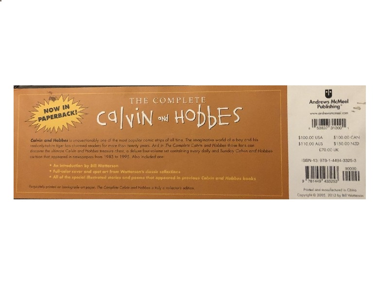 zzzThe Complete Calvin and Hobbes (4 Vol Set) image 2