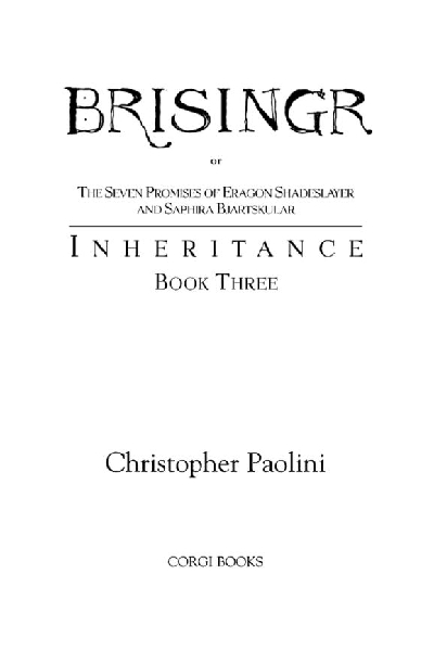 Brisingr - Book Three in The Inheritance Cycle image 3