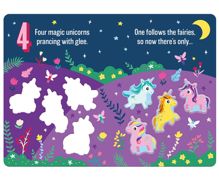3D Counting Book: Five Magic Unicorns (Board Book) image 2