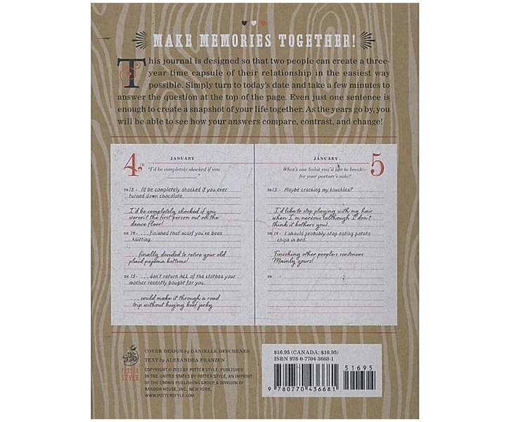 Our Q&A a Day: 3-Year Journal for 2 People image 2